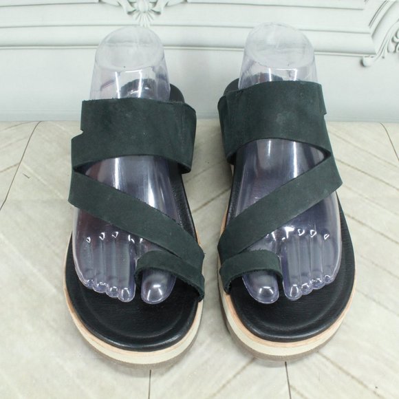 Merrell Juno Wrap Black Leather Comfort Casual Slide Sandals Size 9 - Picture 5 of 9